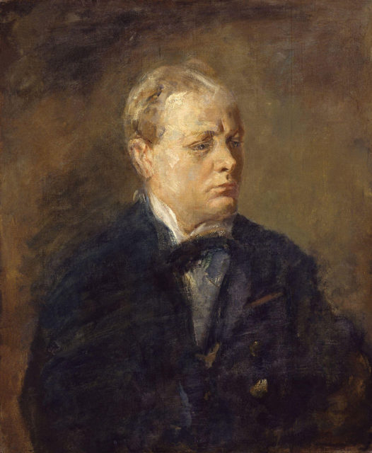 Portrait of Churchill by Ambrose McEvoy (1878–1927).