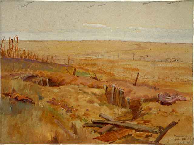 Messines Ridge from hill 63 (George Butler, Wikipedia)