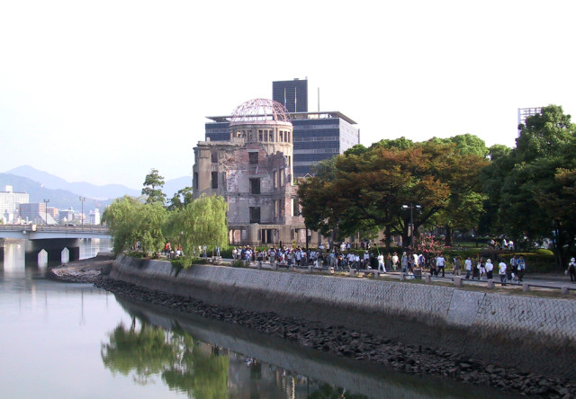 Dome in Hiroshima that survived the blast due to its thick, concrete structure. 