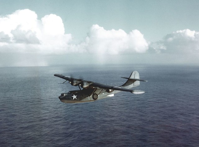 American PBY Catalina at sea via commons.wikimedia.org