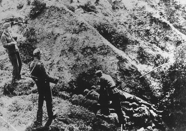 Germans killing the wounded and weak partisans on Sutjeska.