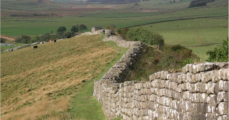 A Small Section of the Wall, at Greenhead Lough, England. 
