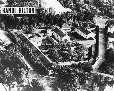 Aerial view of the POW camp in which Risner was held prisoner, the infamous Hanoi Hilton.