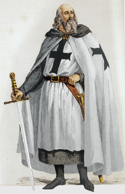 Jacques de Molay, the last Grand Master of the Knights Templar (Wikipedia) 