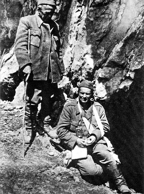 Partisan commander Josip Broz Tito and Ivan Ribar during the Battle of the Sutjeska.