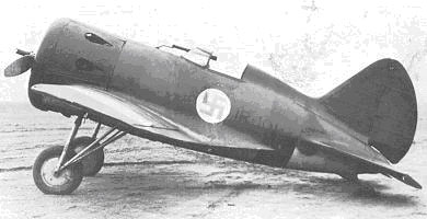 The Russian Polikarpov I-16 Ishak (Little Donkey) was the first monoplane airplane with a fully enclosed cockpit and retractable landing gear. A captured I-16 is shown here with typical Finnish markings.