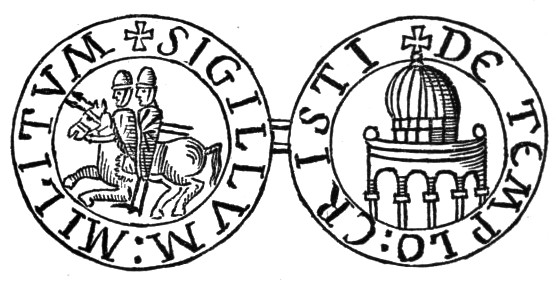 The original seal of The Poor Knights of Christ and the Temple of Solomon (Wikipedia)