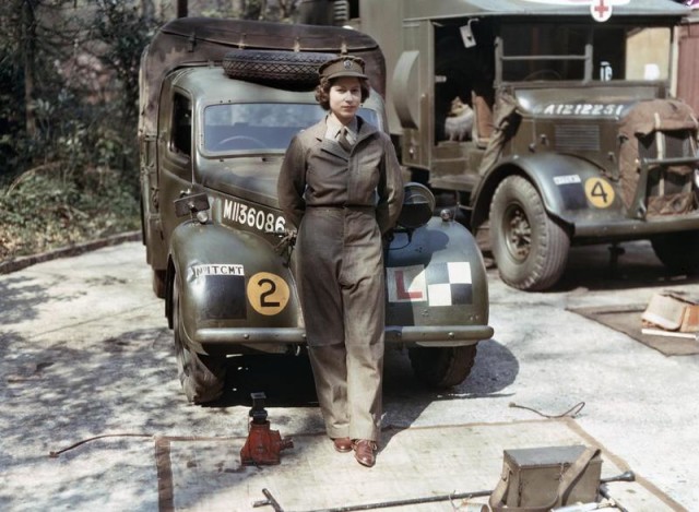 Princess Elizabeth as Mechanic and Driver.