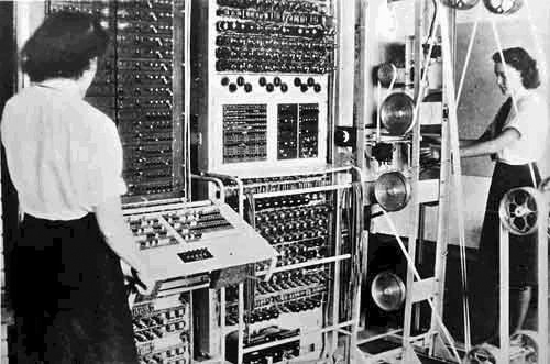 A Mark 2 Colossus computer. The ten Colossi were the world's first (semi-) programmable electronic computers, the first having been built in 1943.