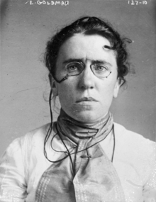 Emma Goldman, mugshot taken in 1901