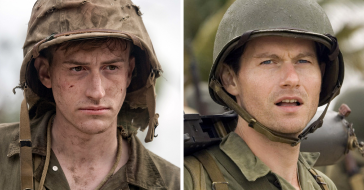 Joseph Mazzello as Eugene Sledge in 'The Pacific' + James Badge Dale as Robert Leckie in 'The Pacific'