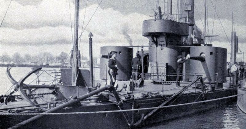 SMS Bodrog on the Danube river in 1914.