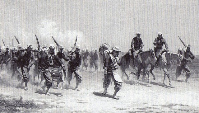 Belgian Legion in Mexico By Charles Dominique Oscar Lahalle (1832-1909) - Livre: Latin America's Wars, volume 1, Robert L Scheina, Brassey's Inc, Dulles, Virginia, USA, 2003, Public Domain