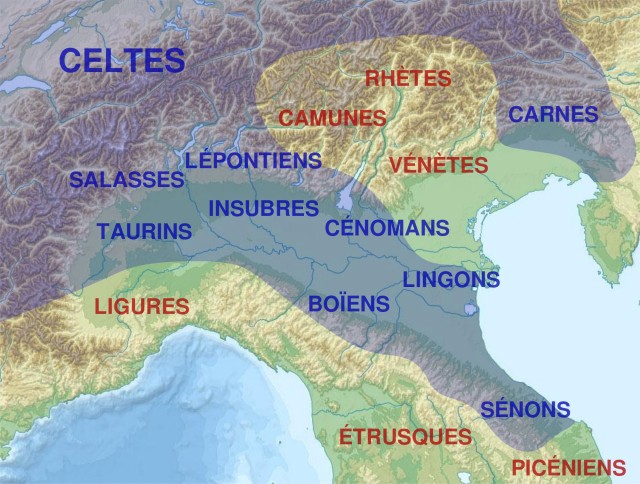 The tribes of northern Italy