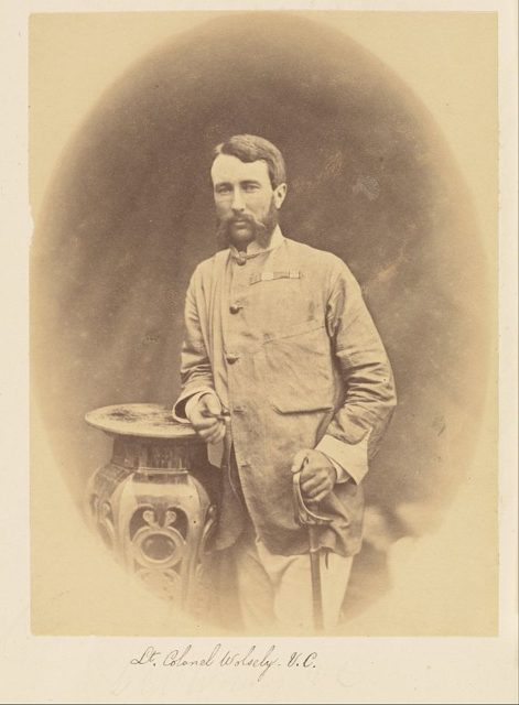 Lieutenant-Colonel Wolseley in India, by Felice Beato, 1858–1859.