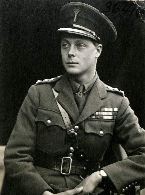 Edward in military uniform, 1919.