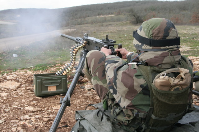 A .50 Cal being used during an exercise