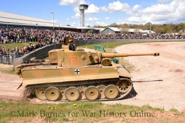 The star of the show lumbers into the arena at Bovington.