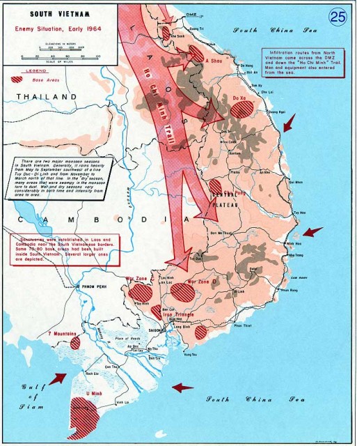 Communist forces in 1964 Vietnam via commons.wikimedia.org