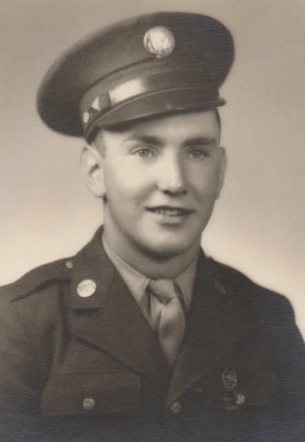 Scheperle, pictured in his Army uniform, completed his initial military training at Camp Roberts, Calif., in early 1945. Courtesy Susan Scheperle Schenewerk