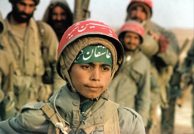 95,000 Iranian child soldiers were made casualties during the Iran–Iraq War, mostly between the ages of 16 and 17, but a few even younger than that.