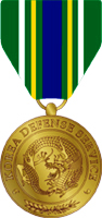 Obverse of the Korea Defense Service Medal.
