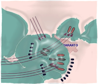 Attack directions of the British planes. Image Credit.