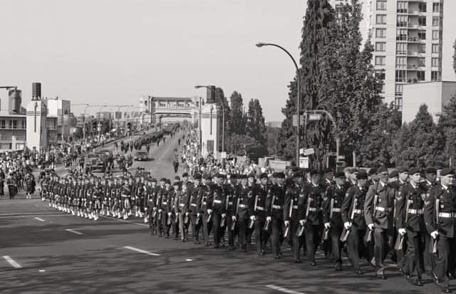 Military funeral procession for Smith in Vancouver on August 13, 2005.