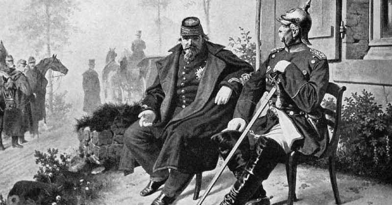 Bismarck with Napoleon III after his capitulation.