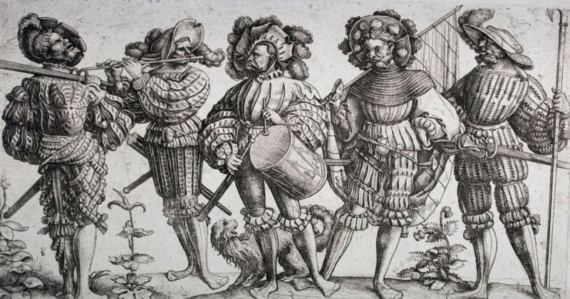 The Landsknecht might look a bit odd to a modern viewer, but they were strong, elite mercenaries who were highly sought after all around the Mediterranean