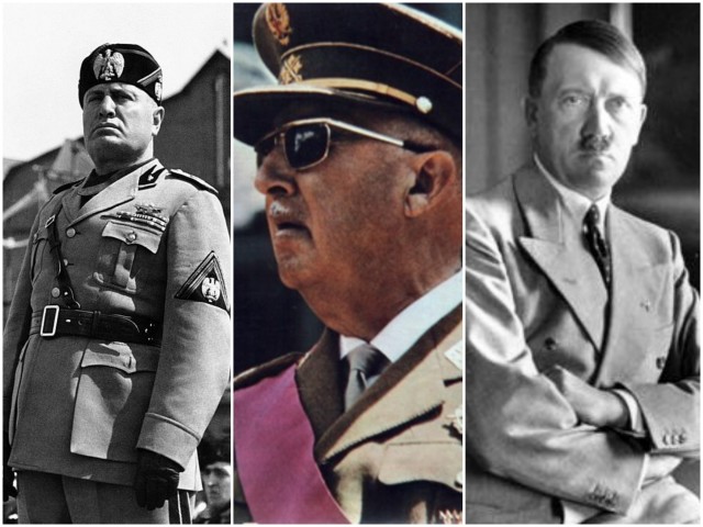 (Mussolini, Franco and Hitler)