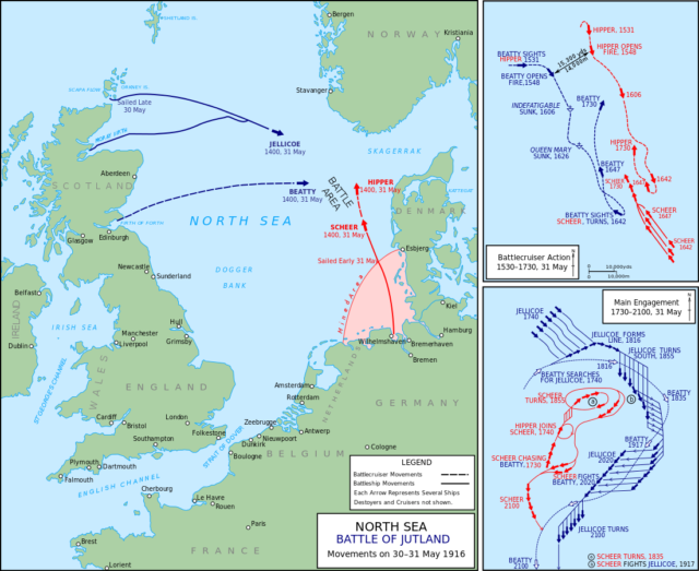 The Battle of Jutland, 1916. Photo Credit.