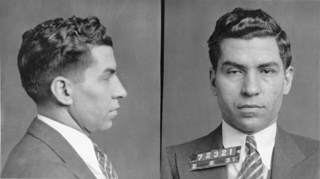 1931 New York Police Department mugshot of Lucky Luciano.