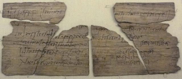 Vindolanda tablet. Photo Credit.