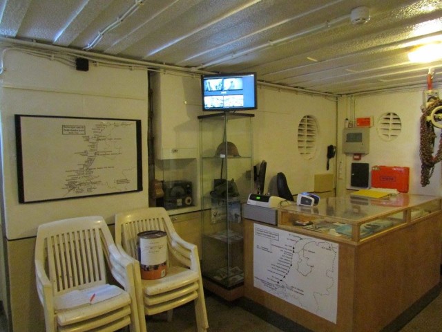 The counter with cash.