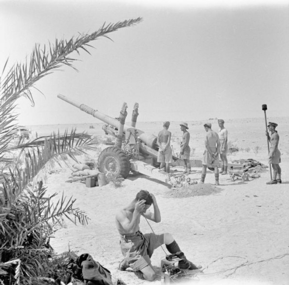 A 4.5-inch field gun of 64th Medium Regiment, Royal Artillery, in action in the Western Desert. 28 July 1942 [via]