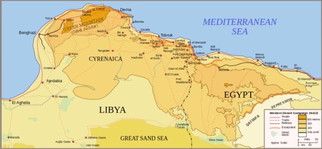 Area of Western Desert Campaign 1941–1942 [via]