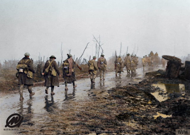 3b.British-troops-coming-out-of-the-trenches-near-Guillemont,-27-November-1916.