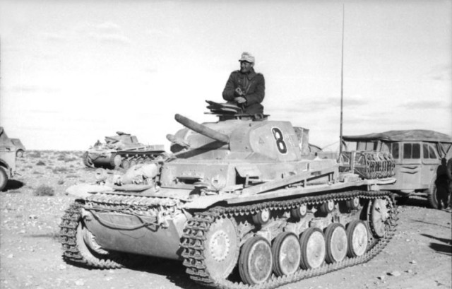 Panzer II of the Afrika Korps [via]