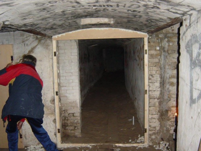 The first door.