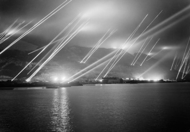 (Air raid practice at Gibraltar, c. 1942)