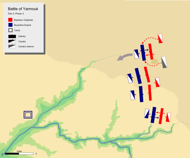 Much of the battle was this series of Byzantine pushes being repulsed at the last moment by counter charges or saved by the cajoling of the camp women.