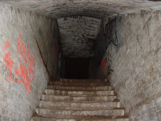 A stairway to a dark place.