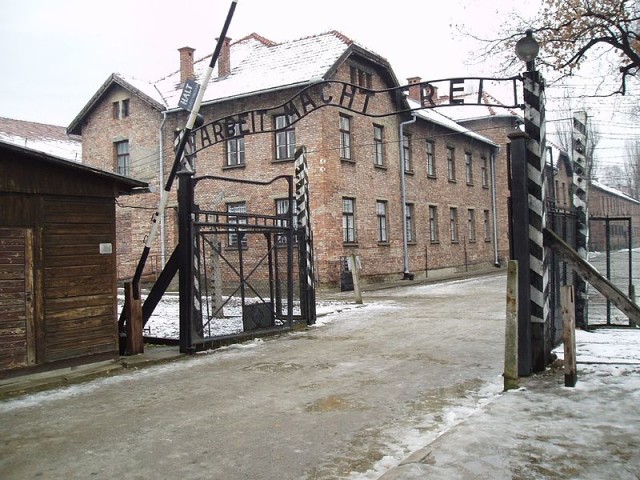 Main entrance to Auschwitz