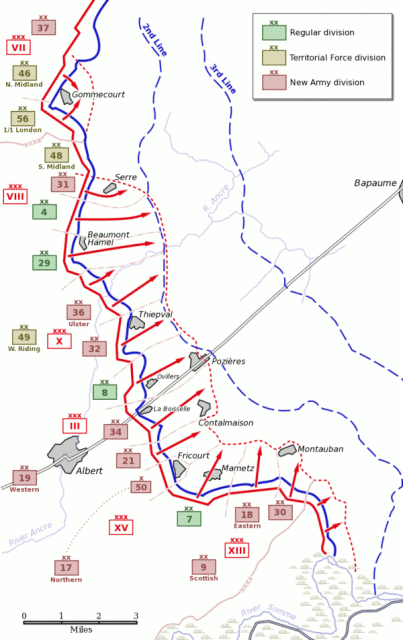 British plan of attack at Somme via commons.wikimedia.org