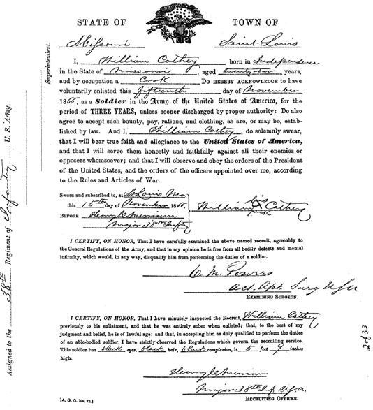 CathayWilliamsEnlistmentDocument