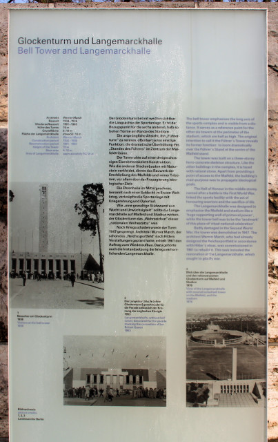 Plaque showing the Maifield area's past. Note the Bell tower in 1936. 