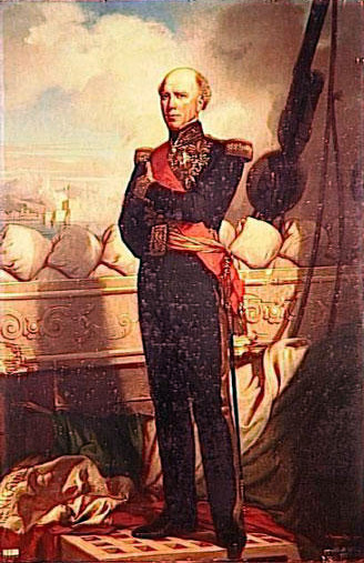 http://artmight.com/Artists/Charles-Zacharie-Landelle-1812-1908/Landelle-Charles-Charles-Baudin-Amiral-de-France-5158p.html Laval Mayenne's portrait of Admiral Charles Baudin in the Palace of Versailles