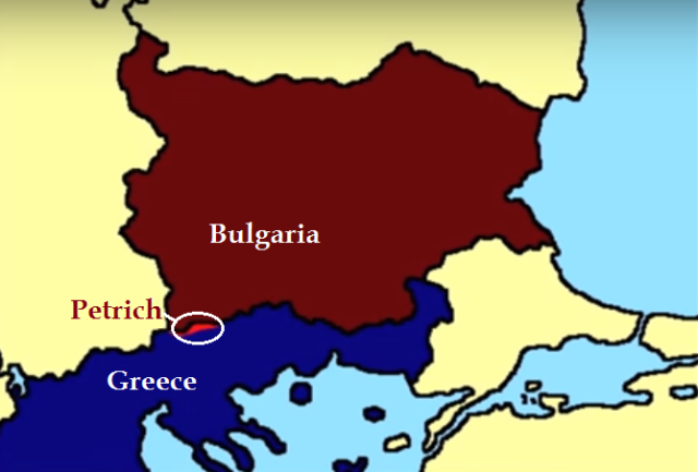 Scope of the Greek occupation in Bulgaria