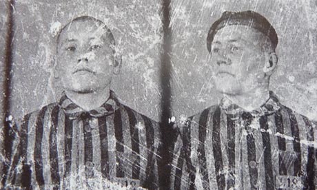 19-year-old Kazimierz "Kazi" Piechowski at Auschwitz in 1940 